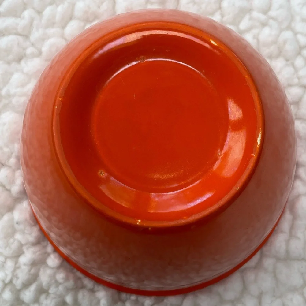 Homer Laughlin Fiesta #3 Nesting Bowl Original Red Vintage 1936-38 Rare Rings